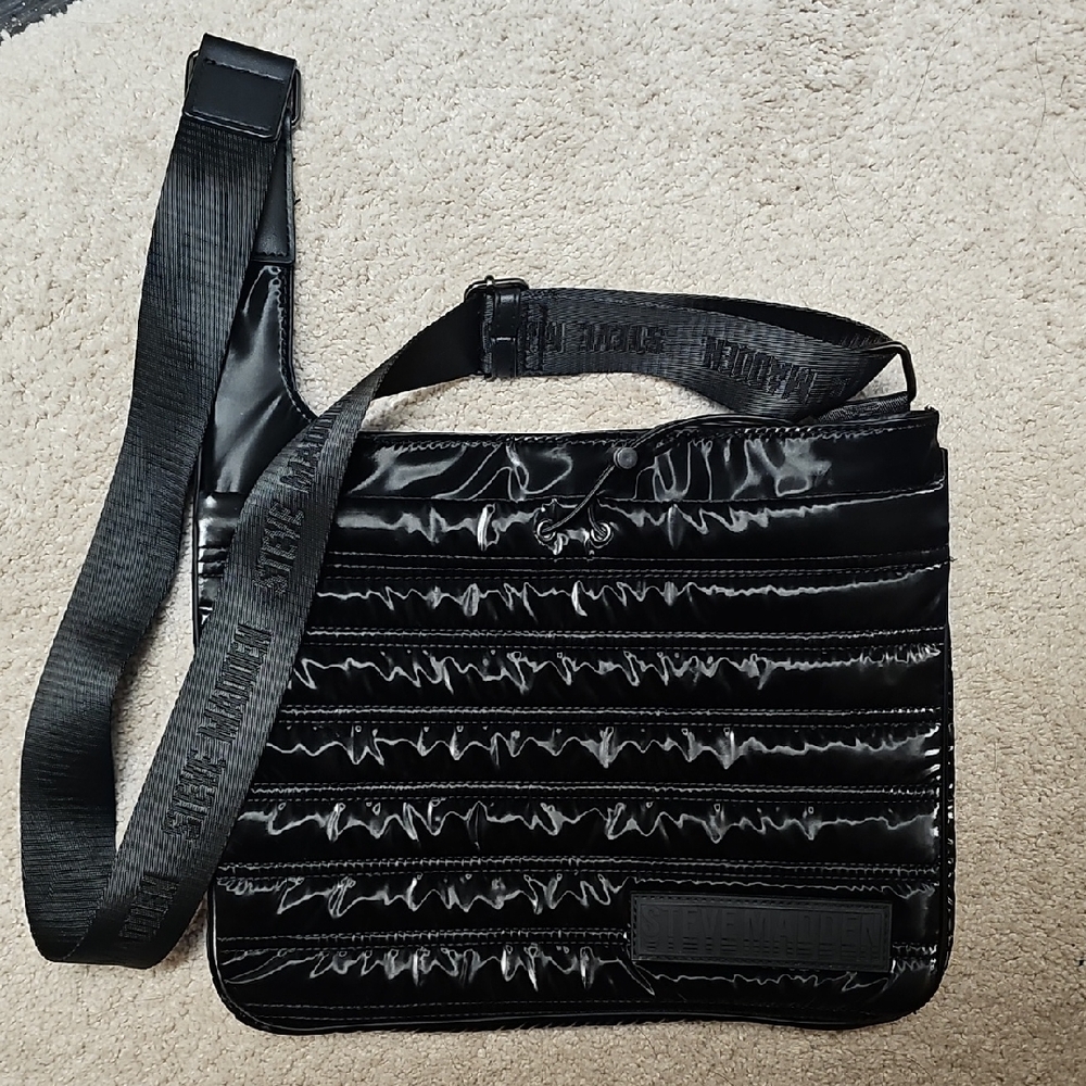 Black Quilted Puffer Bag